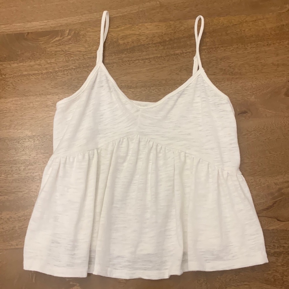 Sadie and Sage white peplum tank